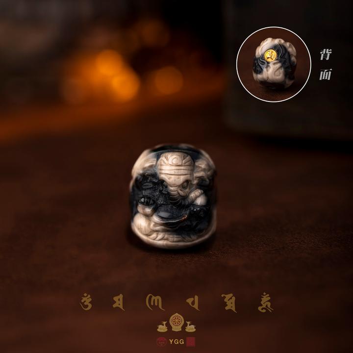 K员格格「欢喜财藏尊」圆满金标-象财玛瑙吊坠-DIY配件/多样性发