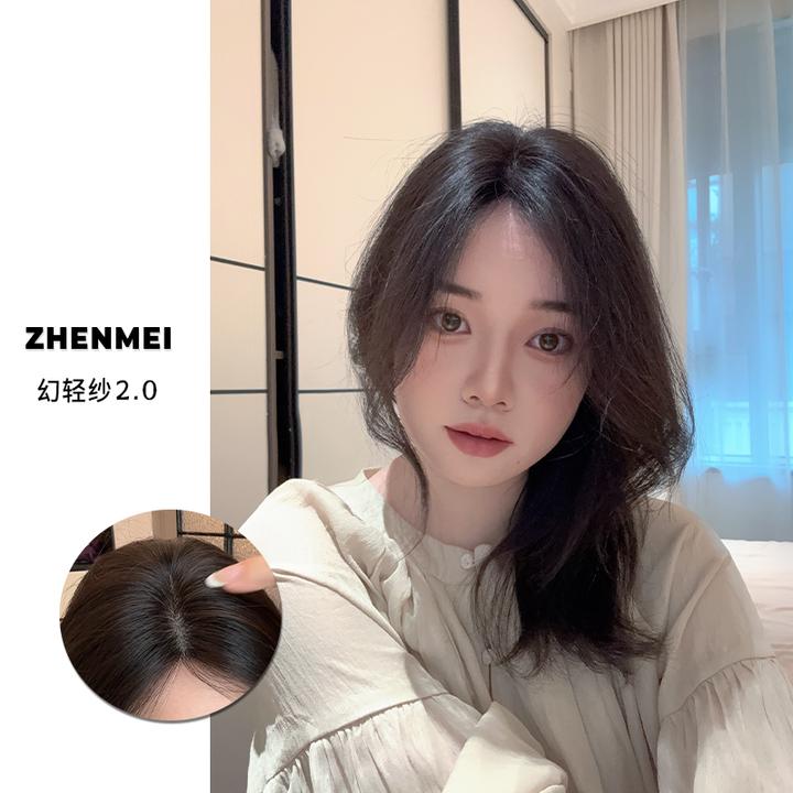 臻美幻轻纱2.0新品递针遮白发增发量全真发高颅顶假发头顶补发片