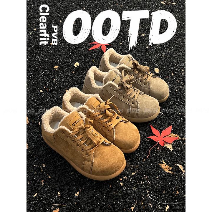 PVB*25FW"极简系列"冬季小土豆加绒德训板鞋 复古男款休闲棉鞋