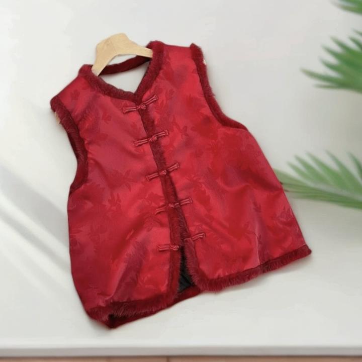 冬季新春服装棉质背心女式覆古红色最适合搭配的休闲加厚外套背心