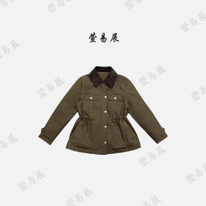 萱易展-“芬兰记事”派克棉服反绒面羊皮领保暖抽绳棉服-WT101502