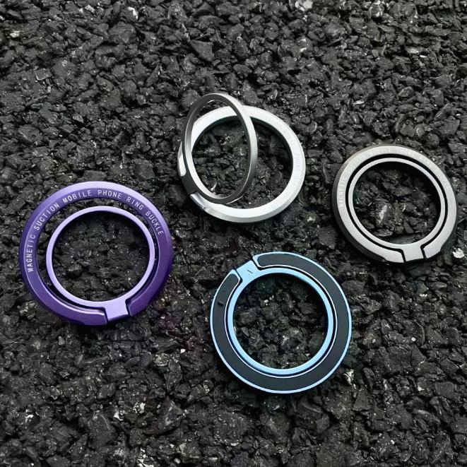 Magsafe铝合金简洁桌面磁吸支架磁力通用指环扣手机磁吸支架懒人