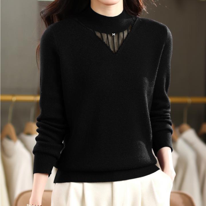 曼德西比利加绒加厚毛衣女秋冬季洋气内搭一体绒上衣服漂亮打底衫