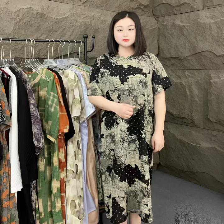 2025新款妈妈装时尚减龄气质旗袍连衣裙中长款显瘦