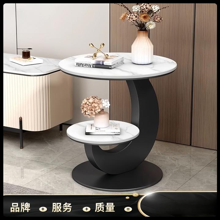 轻奢边几客厅沙发边桌阳台小圆桌高级感创意小桌子简易家用小边几