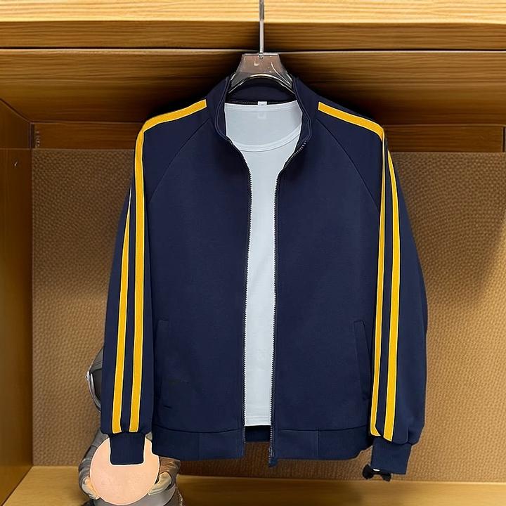 9838春季新款时尚百搭立领刺绣织带夹克外套