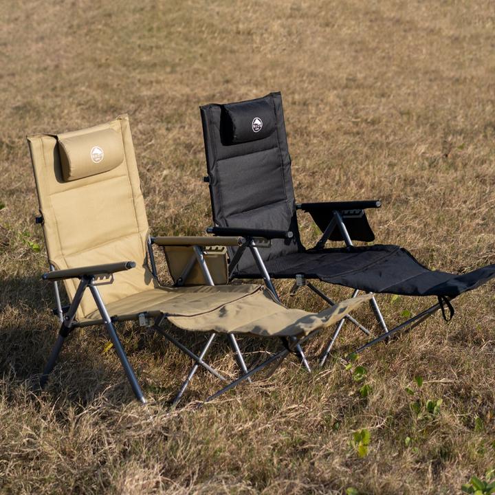 索度户外折叠躺椅五档调节带扶手高靠背便携露营午休沙滩椅海狗椅