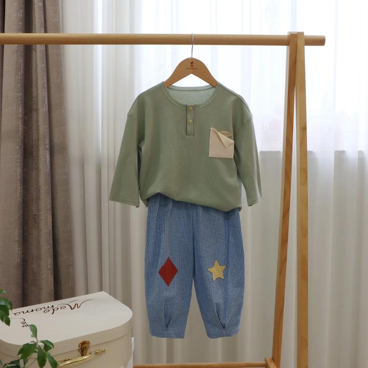 A类长袖圆领夏装童装家居服休闲风常规职场休闲风