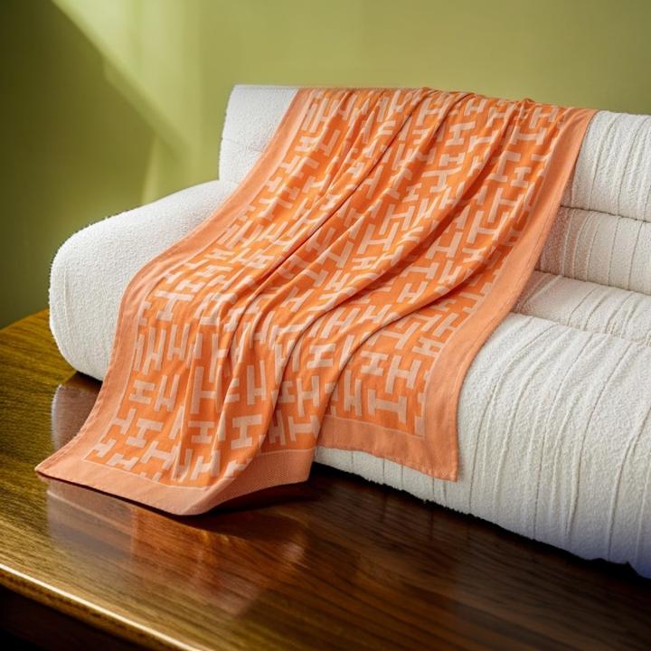 航空飞机头等舱波斯顿榛果色毛毯客厅午睡空调两用盖被系列