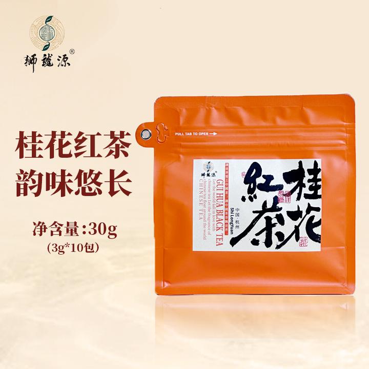狮龙源桂花龙井红茶特级3g*10包蜜香花香甘甜伴手礼中秋