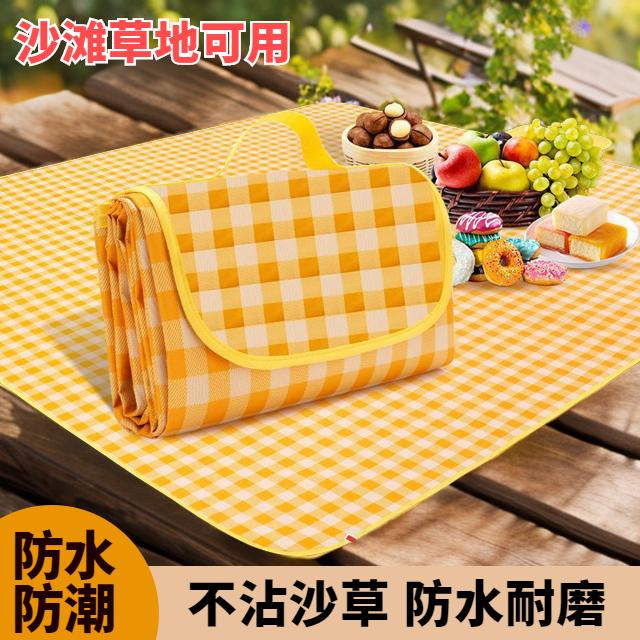 野餐垫加厚带铝模防潮户外野炊野营沙滩帐篷防水草坪垫子便携郊游