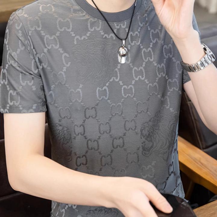 夏季男士速干短袖t恤男夏季潮牌冰感透气体恤衫镂空半袖薄款上衣