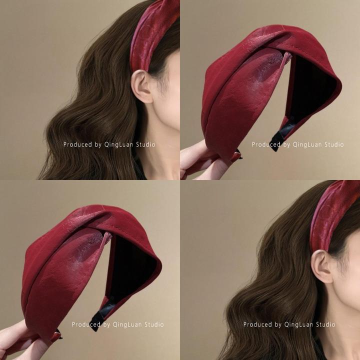 港风玫瑰~复古软皮质头箍气质发箍女高级感洋气时尚百搭旅行发卡