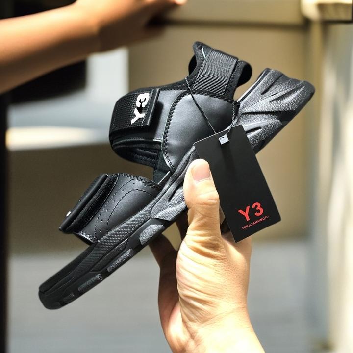 夏季透气巴黎Y3凉鞋男厚底潮牌魔术贴外穿防滑软底露趾罗马沙滩鞋