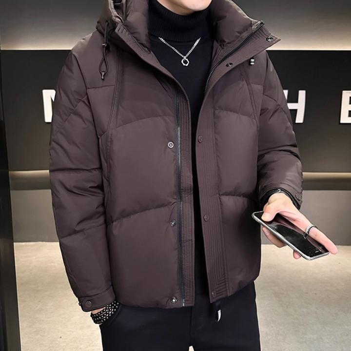 加厚羽绒服男士2025新款冬季潮宽松保暖连帽外套男款冬装短款上衣