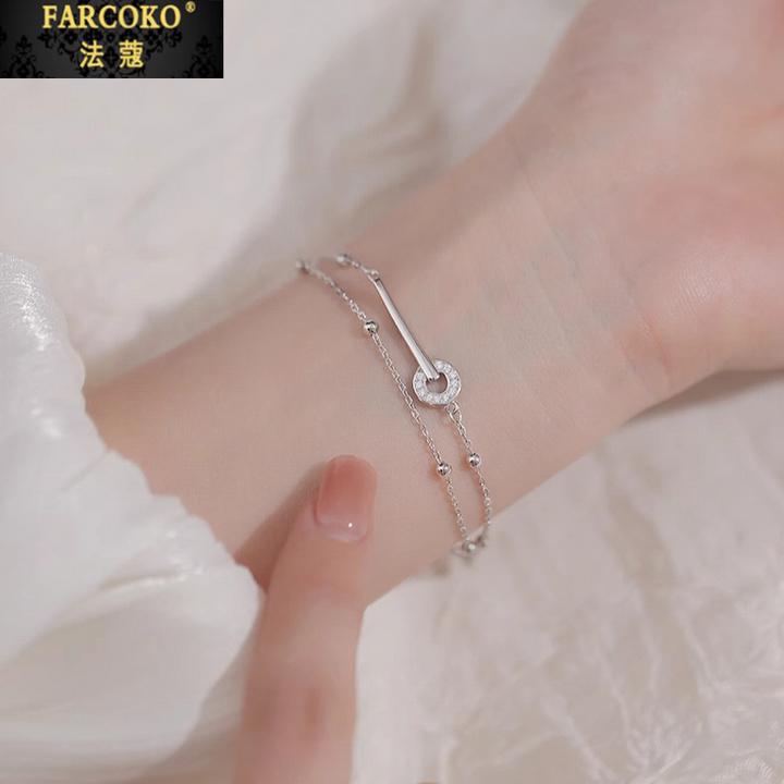 FARCOKO/法蔻双层叠戴手链女款2025时尚情人节圣诞礼物送女友老婆
