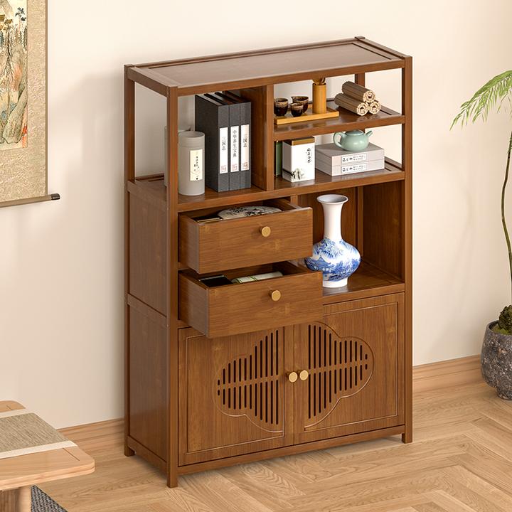 置物架边几客厅靠墙茶具茶水柜博古架收纳储物柜子茶具收纳储物柜