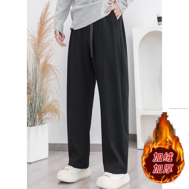 YNZ.XX休闲裤子男2025秋冬季新款加绒加厚潮流百搭宽松大码垂感裤