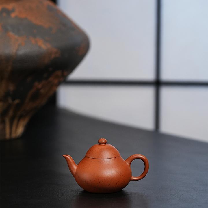 【顶蜀】梨形壶精挑生砂朱泥丨100cc宜兴紫砂壶高端茶器茶具