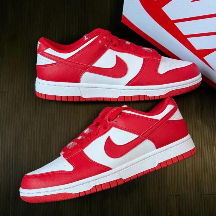 NIKE耐克 DUNK LOW 女款低帮红色复古百搭运动休闲板鞋官方正品