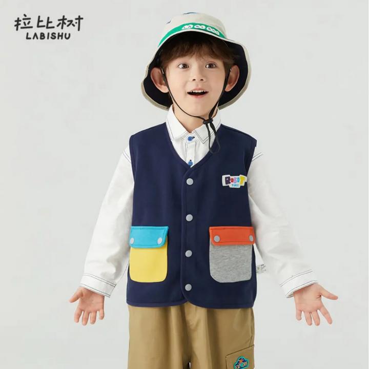 【春秋马甲合集】拉比树童装男宝百搭针织马甲新款男童撞色毛衣背心