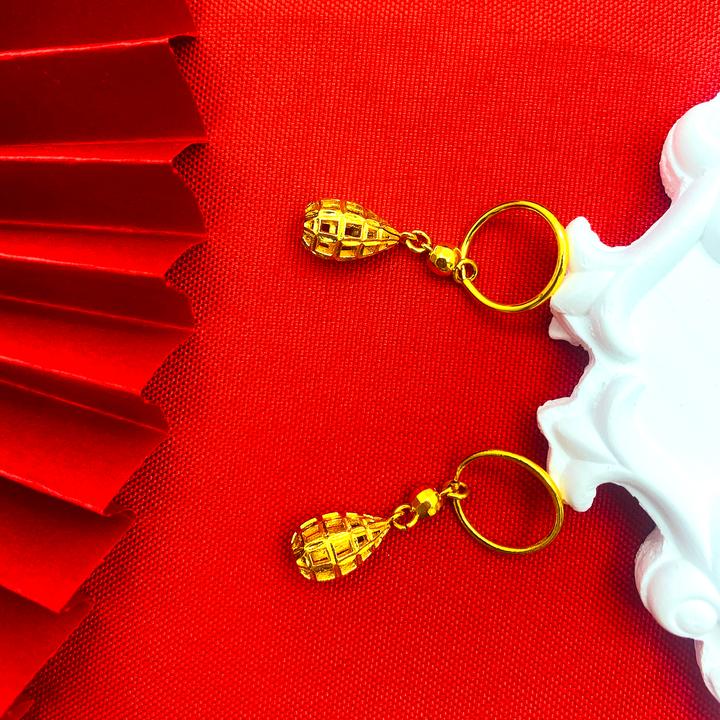 铜合金耳饰 【大水滴耳环】简约耳坠优雅百搭首饰品气质女士耳环