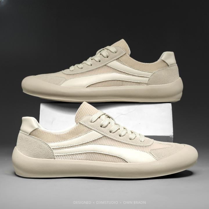 男鞋2025年夏季时尚新款透气薄款网鞋潮流百搭网面运动休闲板鞋男