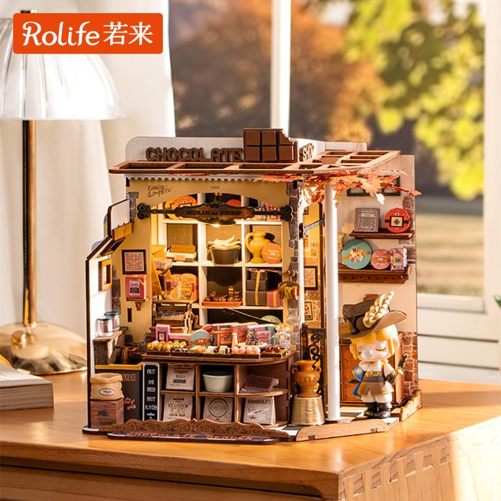 【亨利的巧克力店】若来rolife木质小屋拼装玩具生日礼物DIY艺术屋