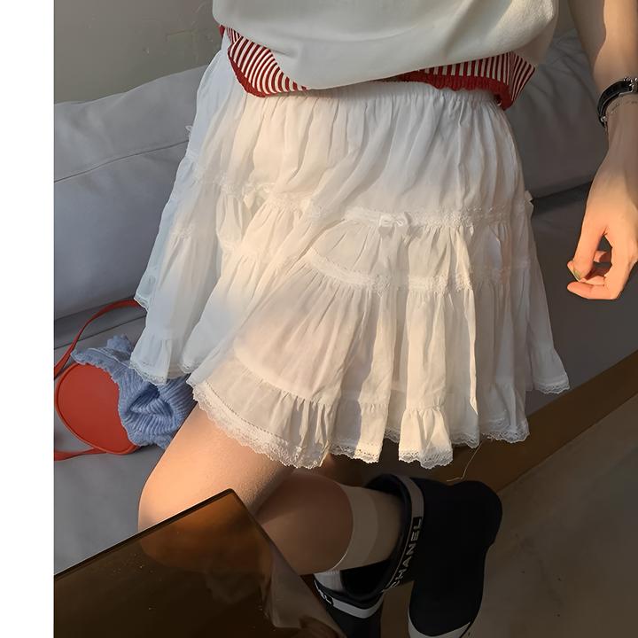 【菜菜家】2025夏季休闲甜美显瘦百搭半身裙XQ2558