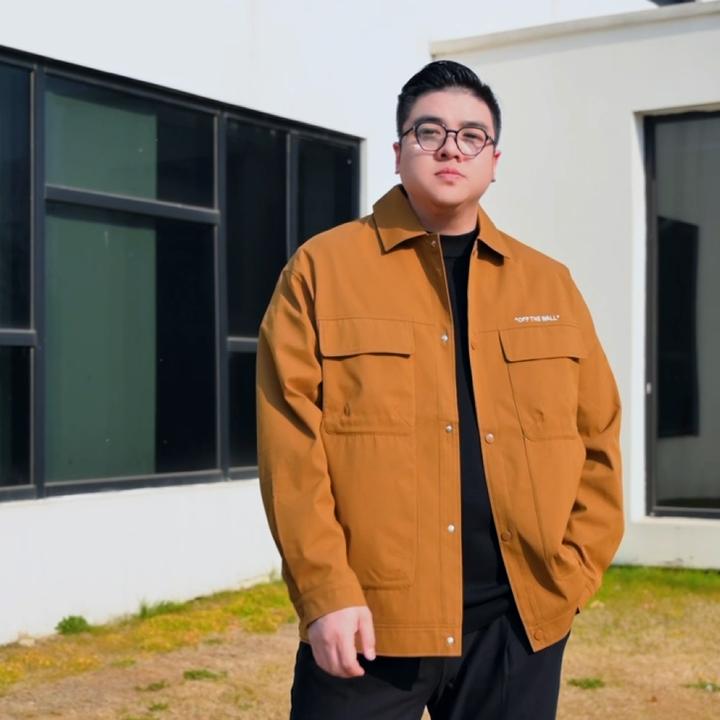 【大码推荐】工装新款秋冬短款百搭宽松胖子翻领休闲男外套夹克春秋