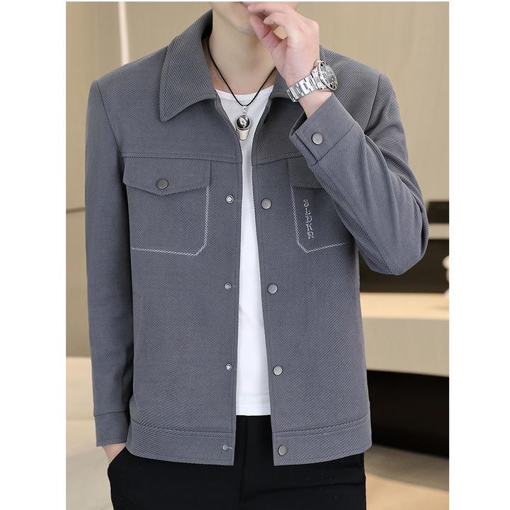 ECLONIAFON/埃卢涅芬春季男士个性休闲潮流上衣青年翻领时尚夹克