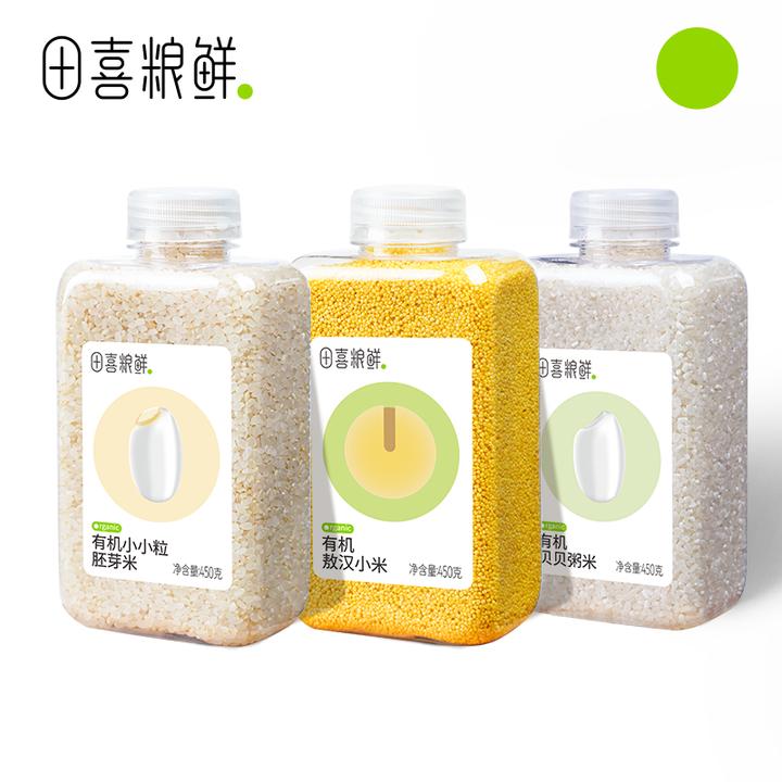 田喜粮鲜【品牌专卖 】贝贝粥米+小小粒胚芽米+敖汉黄小米  米油粥