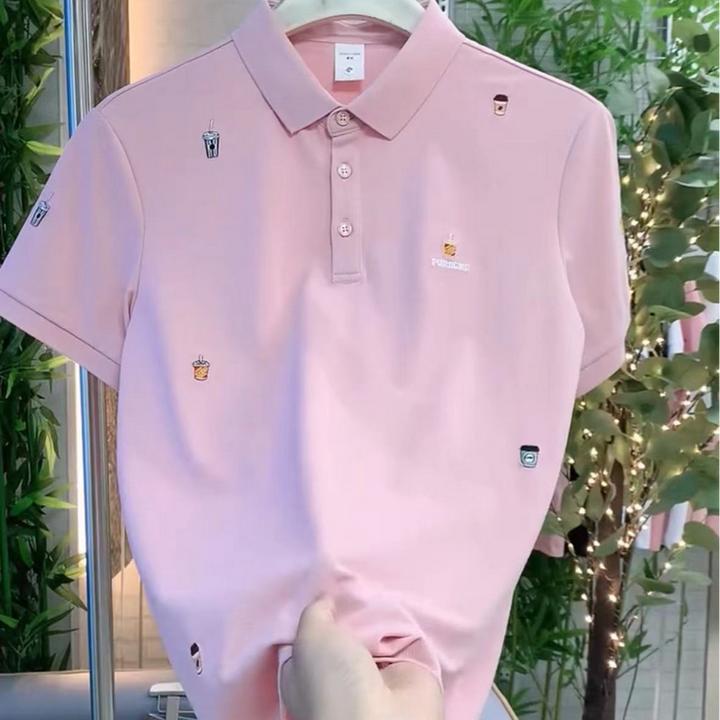 （稳妥先生）男士精致刺绣时尚百搭潮流夏季POLO衫5822