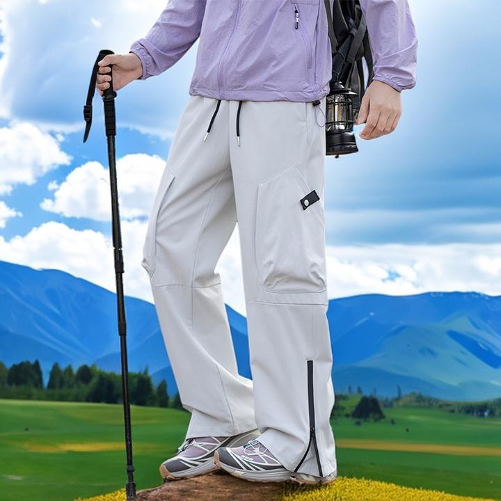 户外休闲长裤秋冬新款男士工装大口袋宽松百搭防泼水透气冲锋裤子