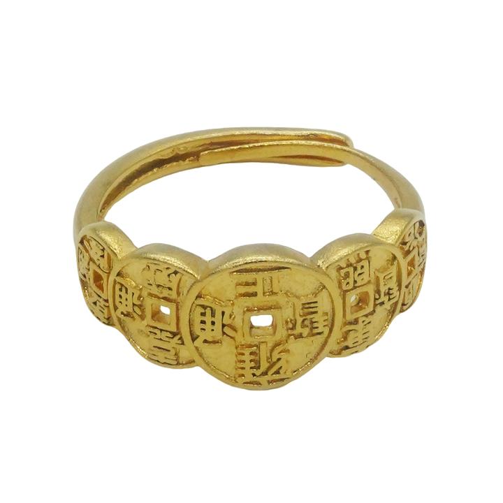 铜合金戒指 【铜钱戒指】活口可调节高级感轻奢百搭复古气质精致