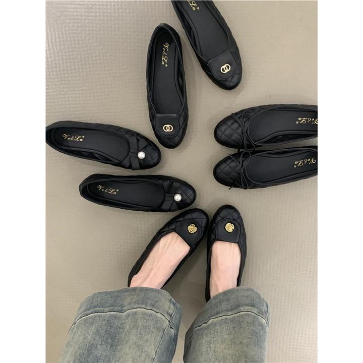 平底黑色法式小香风玛丽珍单鞋子春秋百搭温柔晚晚鞋新款2025女鞋