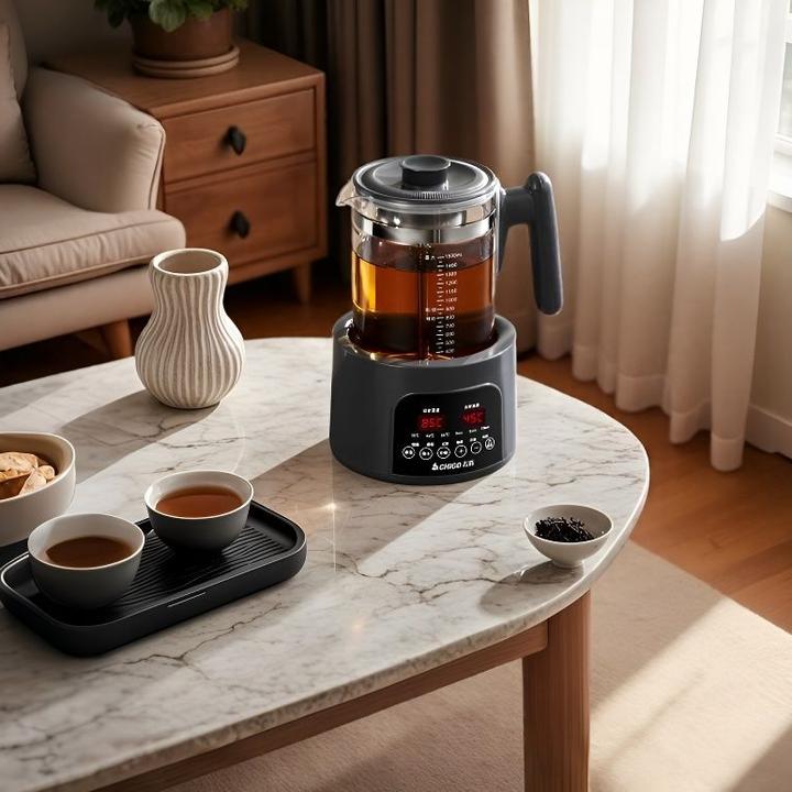 志高1.5L蒸汽喷淋煮茶器316钢恒温泡普洱茶保温电热烧水壶养生壶
