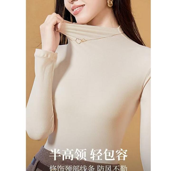 半高领莫代尔腈纶打底衫