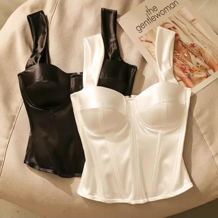 性感鱼骨抹胸吊带背心女内搭2025新款胸衣束腰美背外穿高级感上衣