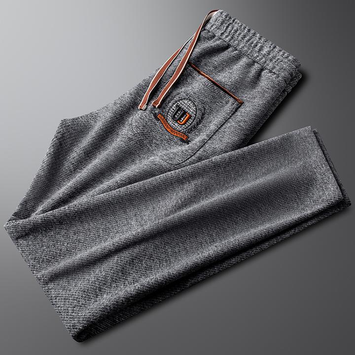 NOIENKAIRU尼因基鲁轻奢高端秋冬休闲裤男士修身直筒保暖时尚卫裤