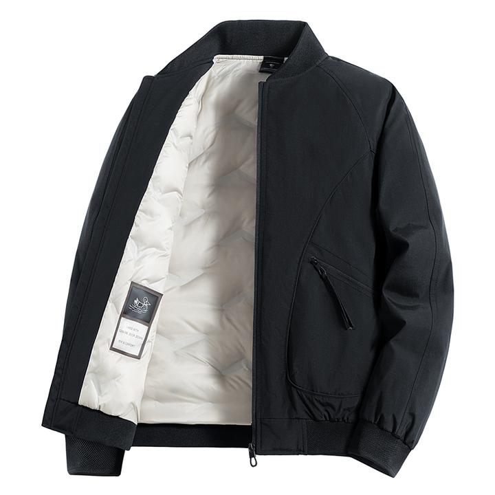 秋冬季男士棒球领羽绒服短款潮流帅气夹克轻薄时尚高级感加厚外套
