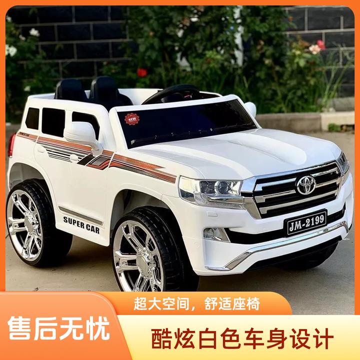 【拉萨发货】四驱儿童车，电动遥控兰德酷路泽3c认证双座可坐儿童车
