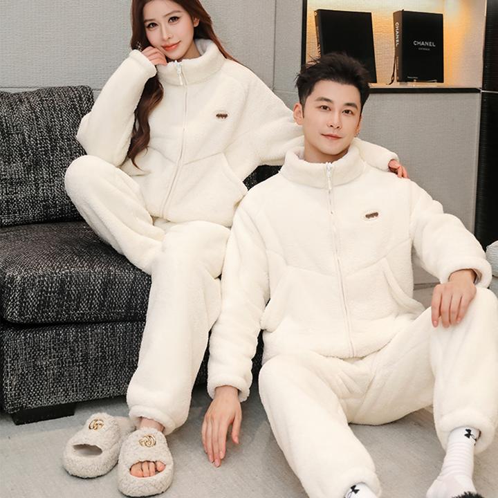 升级加加厚发财大口袋情侣家居服9099