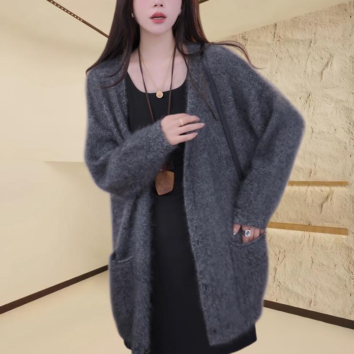 韩式休闲宽松慵懒风毛衣开衫女2025秋季新款柔软舒适外搭针织衫女