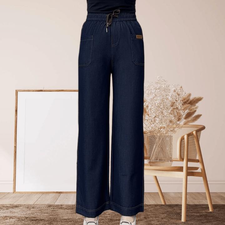 高腰窄版垂感直筒裤宽松遮肉显瘦薄款舒适牛仔裤洋气减龄百搭裤子