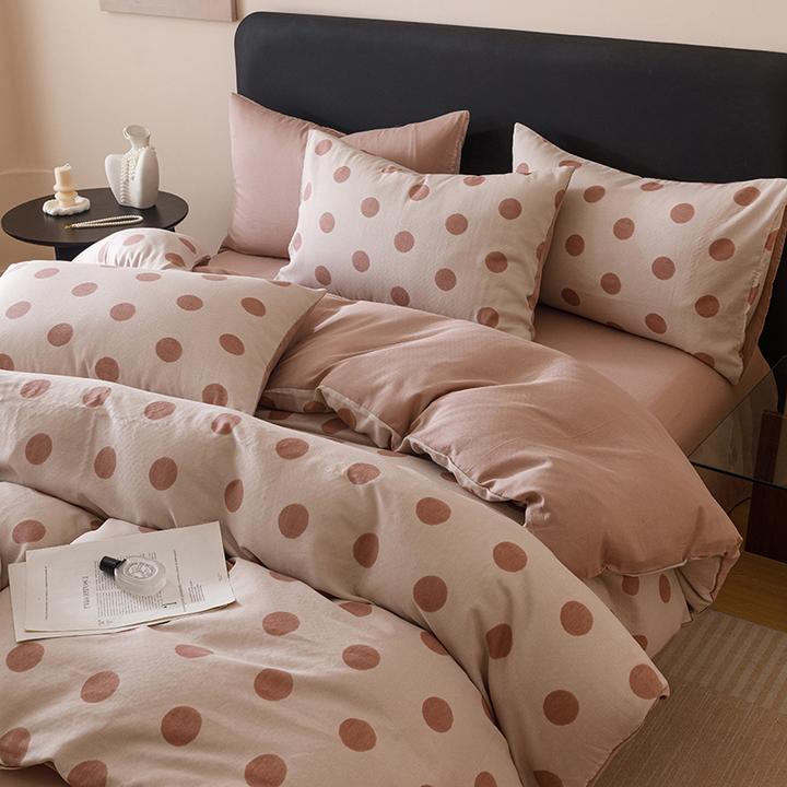 新款A类纯棉双层纱四件套透气柔软学生宿舍床单用单人全棉三件套