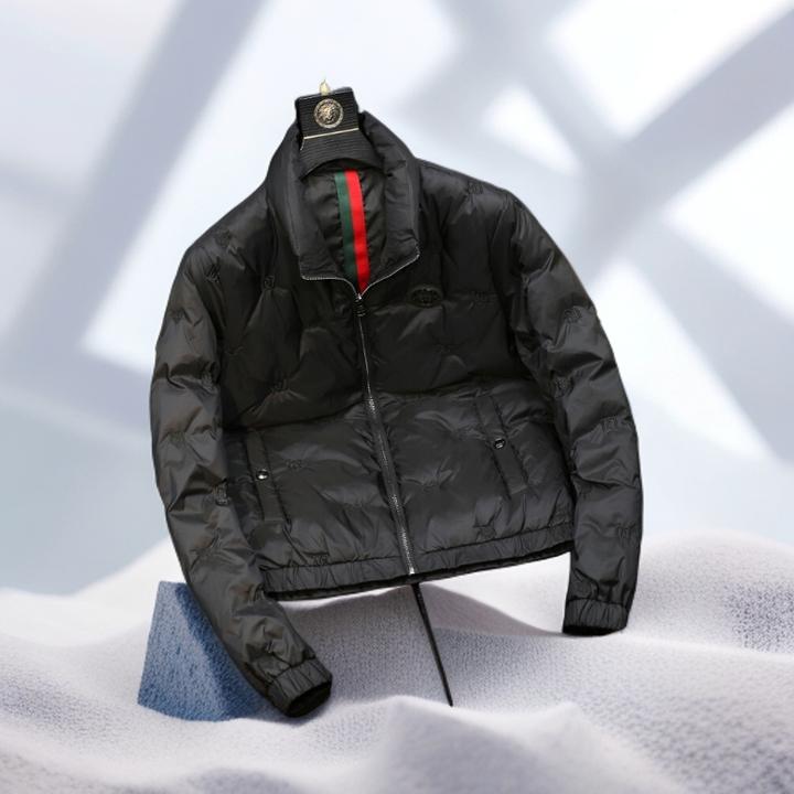 宾斯洛特黑色羽绒服男士立领轻薄保暖白鸭绒羽绒服刺绣男装大码潮