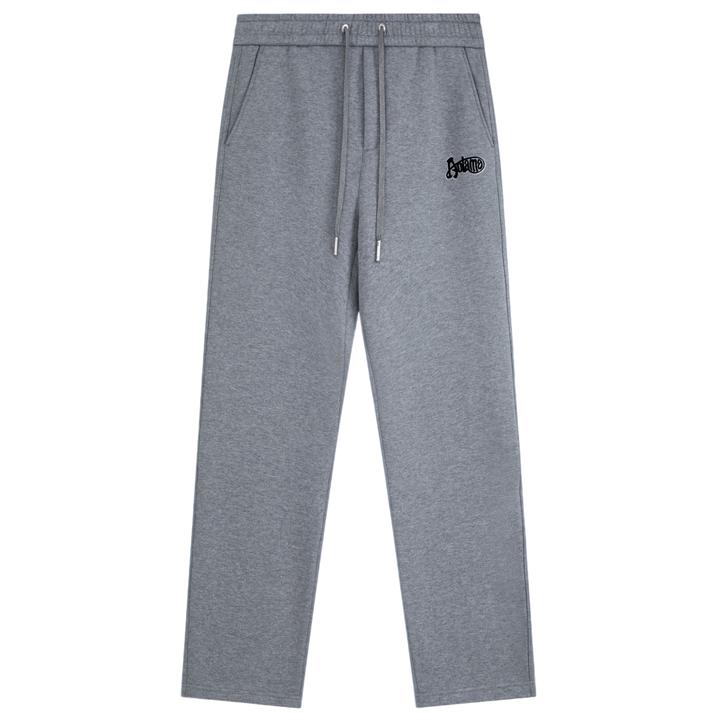 奥拉玛AOLAMA男士简约直筒秋冬季宽松百搭弹力刺绣纯色休闲裤卫裤