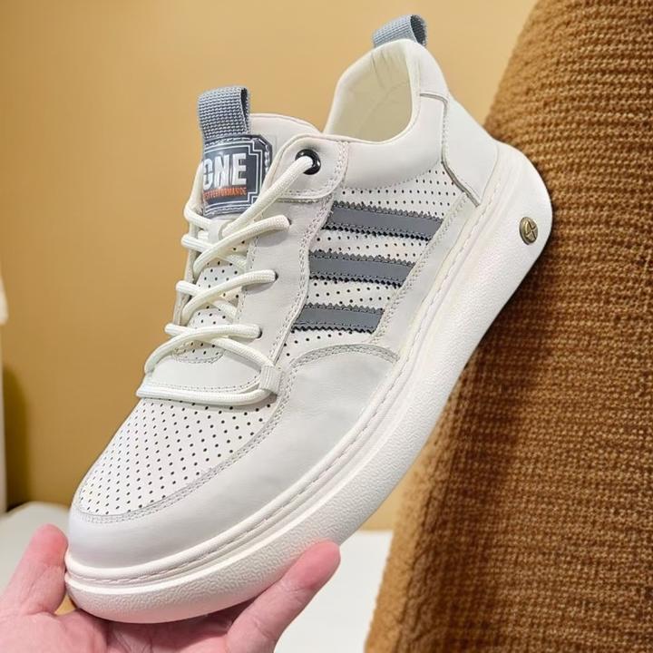 夏季新款运动鞋头层牛皮发泡底超轻休闲复古百搭时尚软底软面9066