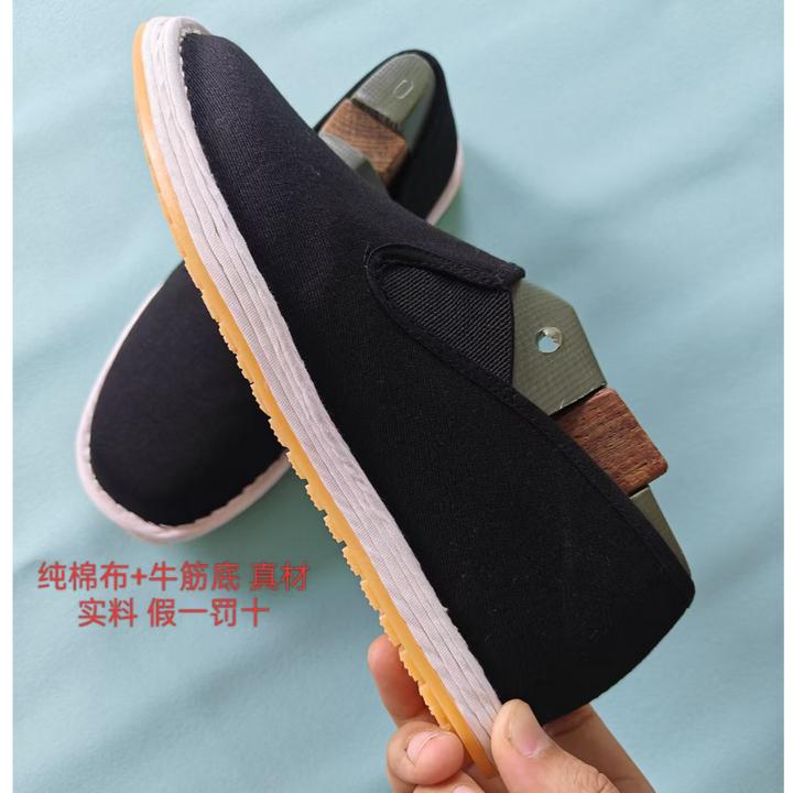 牛筋底加布底千层底老北京布鞋松紧口透气软底男士女士布鞋春秋